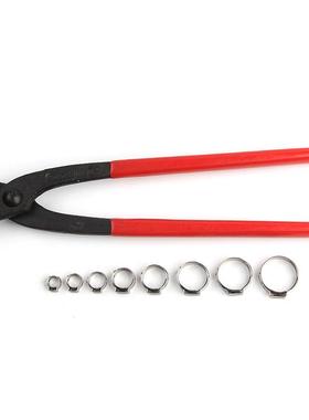 +单耳钳箍圈80pcs盒装不锈钢单合耳箍圈双耳985箍圈子组喉箍卡箍抱箍