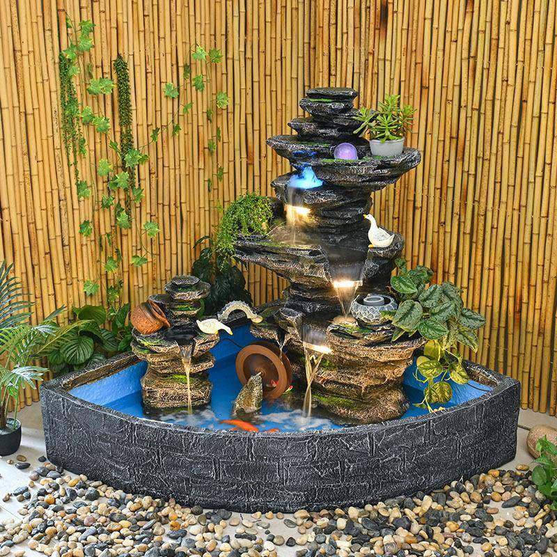户别外庭院鱼假山流水喷泉造景饰墅大型池风装水轮景观循环IKD水,家居饰品,流水摆件,淘宝优惠券,粉丝福利购,淘宝优惠卷