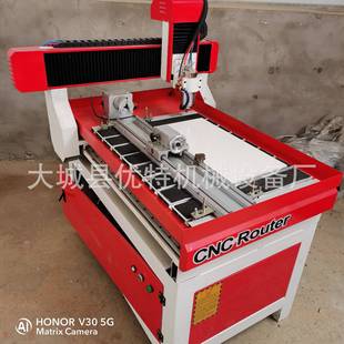 609双头0圆雕数刻机小型四轴艺品雕刻机控6090陶瓷打孔钻孔工雕刻