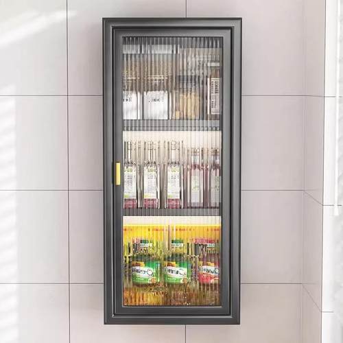 CaDRy6xy厨房置物架放盐酱调味收纳家用多功能带盒门防醋尘调料品