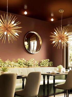 刺猬吊灯餐厅室灯圆493球蒲海胆灯具商场酒店程工后现卧代公英吊