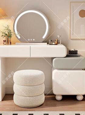 新款岩板奶油梳风家居柜一KLR体租出房间轻斗奢卧室妆台