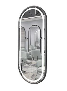 简发约理发店镜台廊发专用网红镜子带灯XHP潮墙挂单面美店镜子