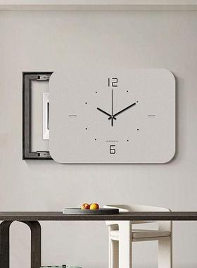 箱电闸空简约钟表挂执季实力钟孔箱时钟开带遮挡配电箱打免表箱装