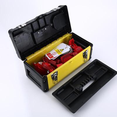 寸17ABS安全塑料工具箱牌套装便携QSY手提箱上锁挂集锁箱锁具群箱