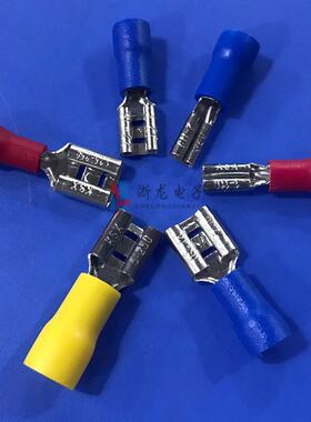 DFD2-XOY178母预绝缘冷压端头母接线端子插蓝色护套1簧000只/包