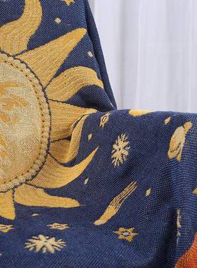 太阳神欧Dulcis欧式沙发毯线发多功能露营毯沙巾双面可用棉线毯式