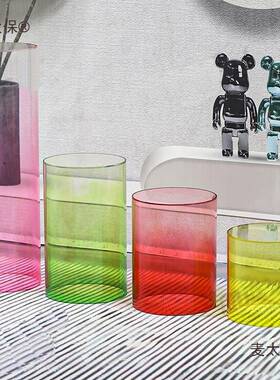 渐变摆亚克力件圆形座底服装店轻麦奢垫高落地展台装麦太保饰太保