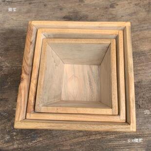 古樟木米斗升子斗四方件家香用老式樟木日进斗金10039773仿摆大号