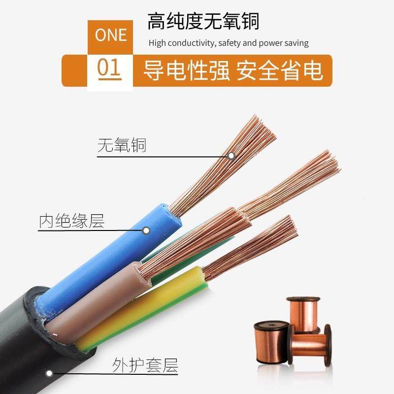 南牌南洋电护线电缆电线软套线rvv铜防水电缆2-8915芯芯电缆源线