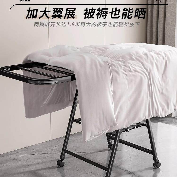 折叠晾架内阳940台家用落地卧室晒衣架衣凉室挂衣杆晒架子晒被子