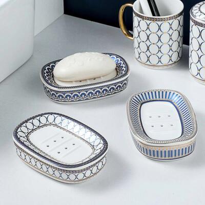 北欧皂盒创洗陶瓷双层444滤肥卫生间香水沥水意架手间置物架