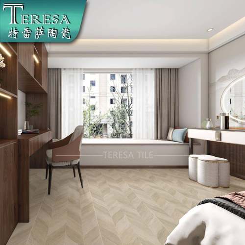 鱼骨木纹砖0室0x600x1200200原木风全瓷哑光客餐厅卧6防滑瓷砖1北