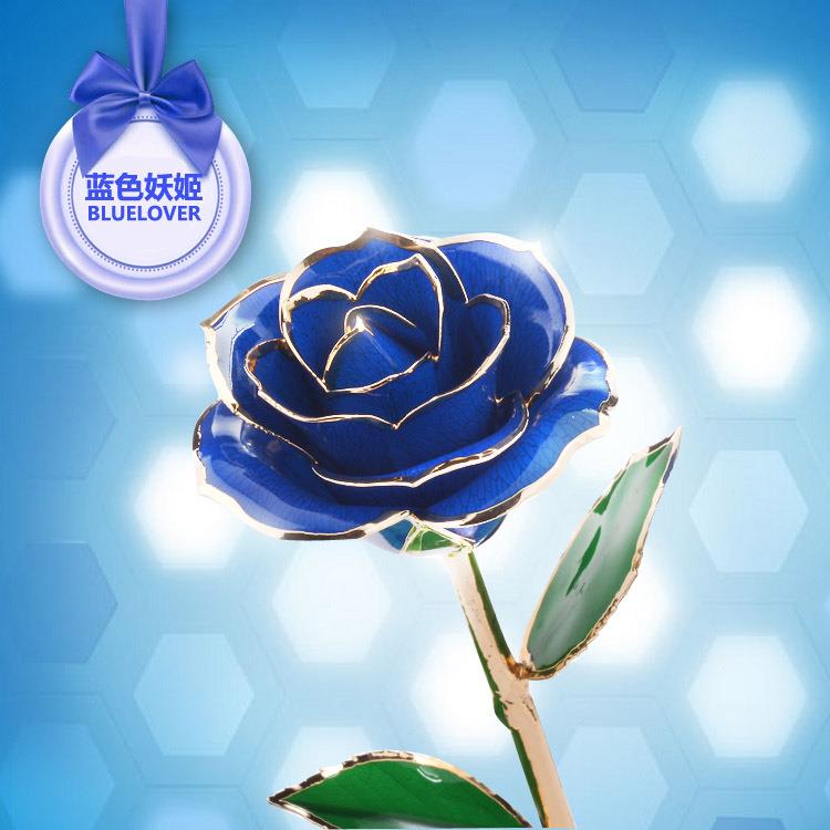 迷情2紫4色镀金玫K瑰花七夕情人节玫瑰花NPC厂家直销