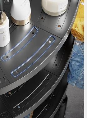 物架厨落地多EJS层收纳架浴室卫生间厕所置房转能角不锈钢多功三