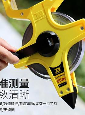 波斯高度钢架尺塑壳架式长钢带尺卷尺手提皮卷尺501精00米架式米