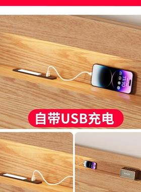 全实床1米8双人HTB床室家用木木排骨架储物床卧出租房用1米橡5单