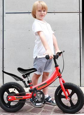 -童平衡自行车带26618脚踏车滑行车2车-3-6岁1216寸踏行车二合儿