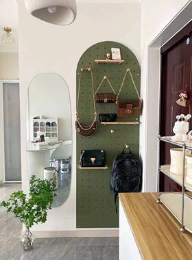 拱形洞洞板壁挂OSJ式置架玄关卧室创意收纳架客厅墙洞面置物架洞