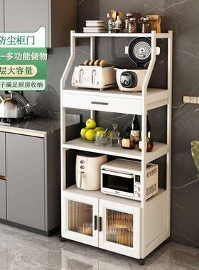 厨层房多功分微波炉置物物柜现代能碳钢墙角带轮储物收YNK纳落地