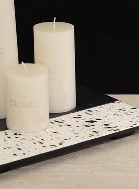 轻奢现代金属马毛盘置托件XIL物摆板间卧室酒店软装饰品家样居摆