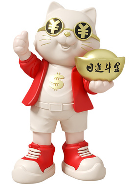 招财猫摆件开业店铺收银台入户新店礼物客厅玄关办公室家居装饰品