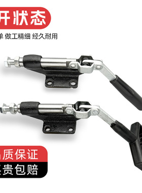 推拉式快速夹具工装夹钳压紧器304E加长柄 直柄肘夹台钳木工靠山