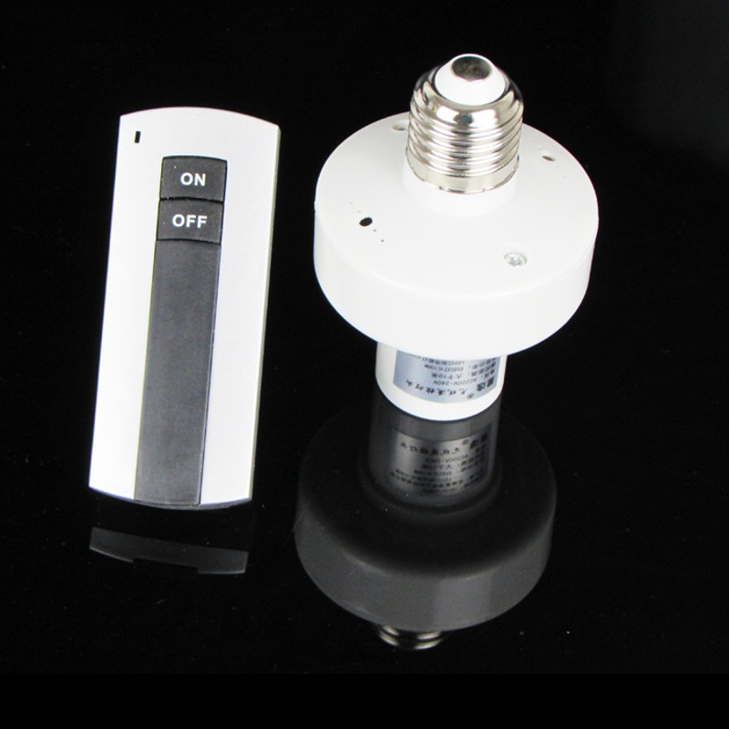 无线220V家用智能遥控开关卧室照明摇控灯头灯座灯口万能E27螺口