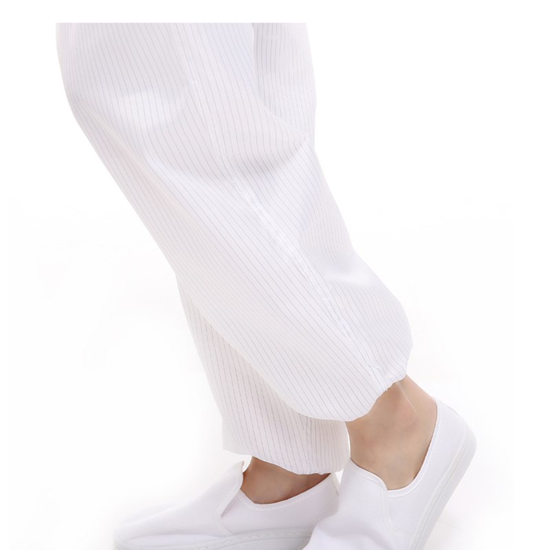 驭步防静电服裤子电子厂食品厂男女防尘裤子蓝白色大码防护服裤