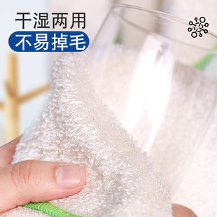 竹纤维洗碗巾不沾油去油抹布不掉毛吸水家用加厚厨房懒人擦桌大号