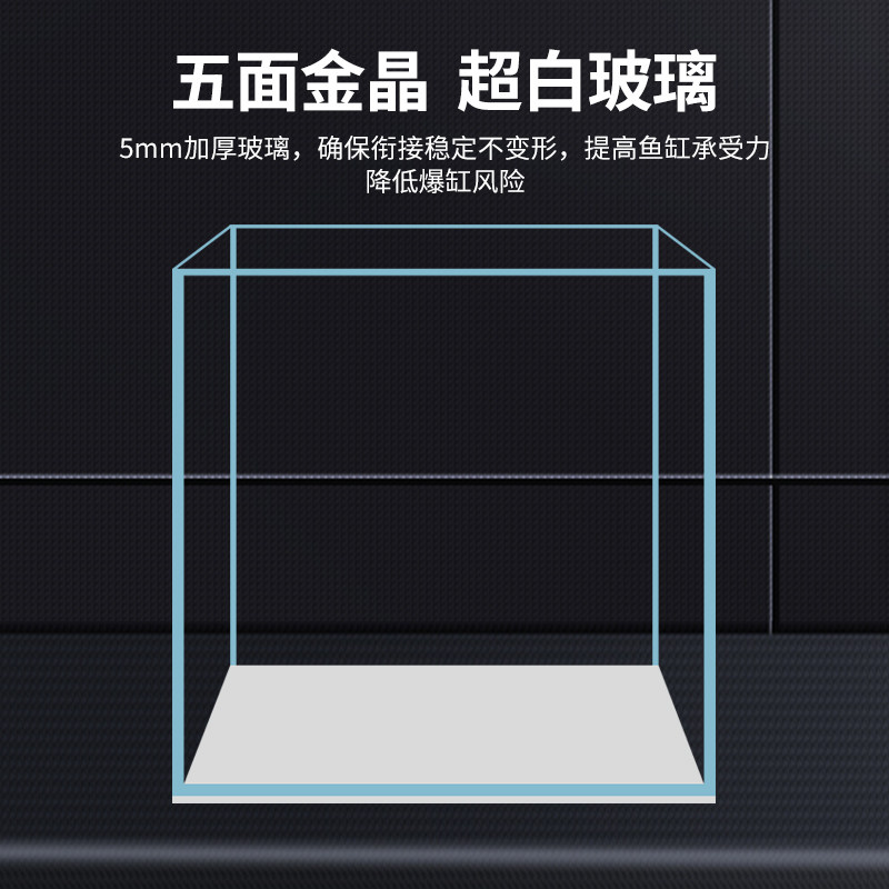 鱼缸生态桌面水草造景家用观赏鱼金晶超白玻璃小型客厅鱼缸乌龟缸