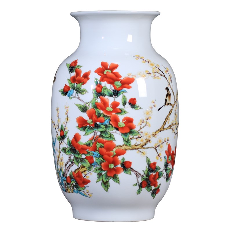 景德镇陶瓷花瓶摆件客厅插花器大号新中式玄关博古架电视柜装饰品