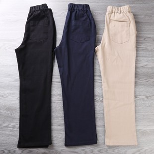 儿童裤子男童秋冬装加绒卡其色长裤中大童校服休闲西裤小学生校裤