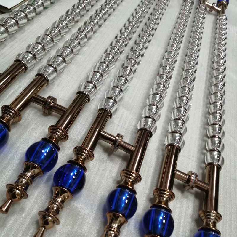 水晶大门拉手 欧式古铜水晶玻璃球大门拉手KTV酒店把手