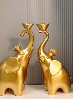 吉祥简约大象摆件装饰品新家居桌面装饰品电视柜客厅玄关乔迁礼品