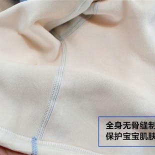 宝宝保暖衣套装加绒外穿开衫无骨加厚1岁男女婴幼儿分体内衣冬天
