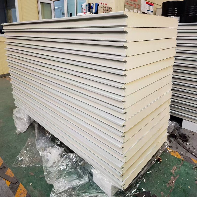 聚氨酯板聚氨酯封边岩棉板彩钢岩棉板冷库板岩棉夹芯板