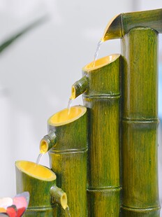 土宫流水喷泉摆件山水盆景恭喜同事领导升迁开业礼物节节高升