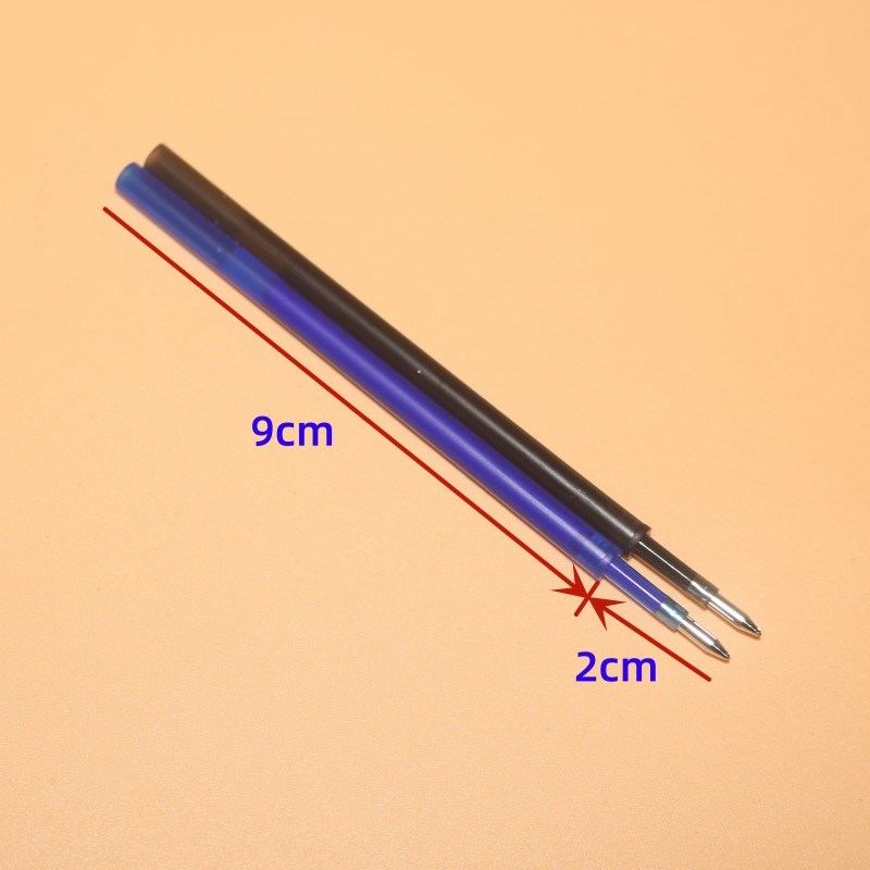 韩韵按动可擦笔芯4951小学生摩热消磨热易可擦晶蓝黑色按压替换芯