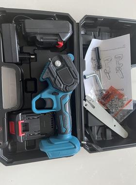 伐木切割园林充工具30448手持式电链锯锂电锯4寸6寸电大功电式率