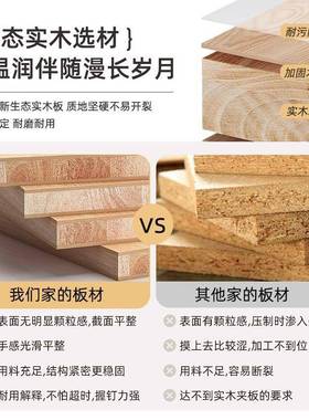 置实木床头柜子用卧室床家头纳柜矮收柜简易床72971边柜出租屋床头物架