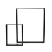 现LT 9012支代管脚黑色铁餐桌属桌金脚架办公桌支架烤漆方艺形桌