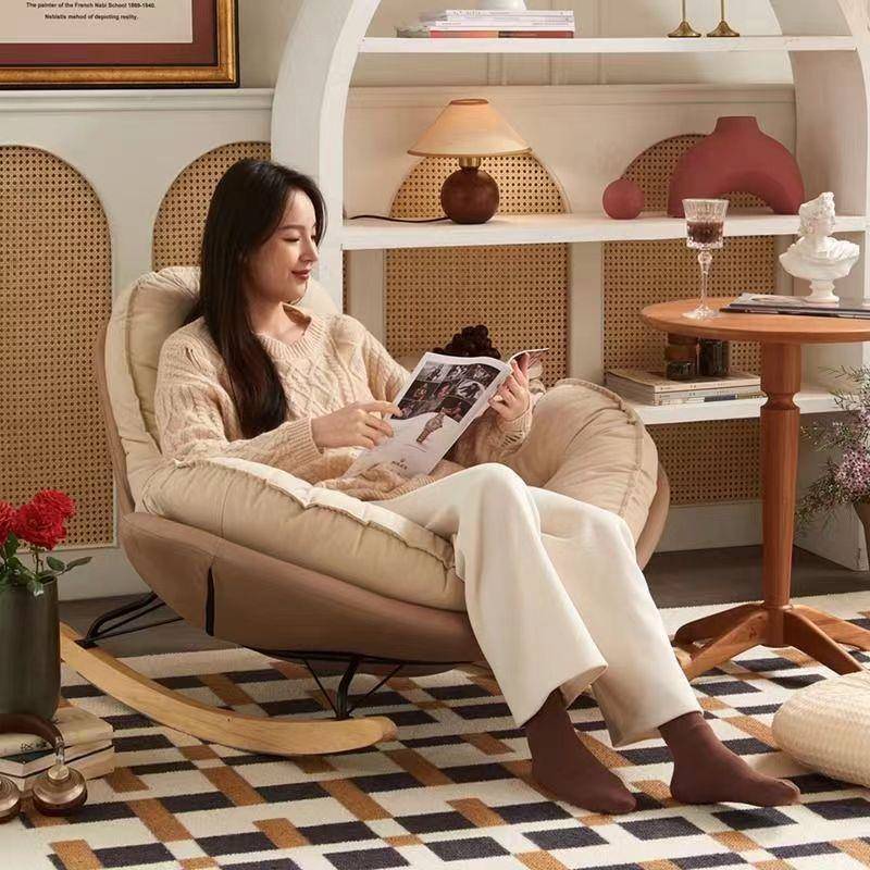 TCD企躺鹅摇摇椅客轻奢懒人沙单人摇椅椅发简约现厅代家用阳台休