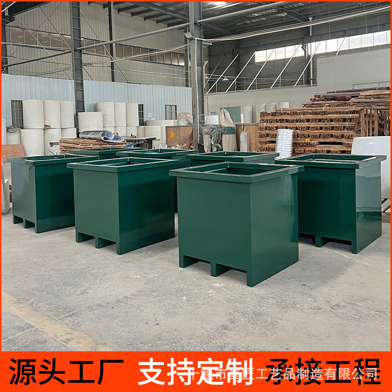 玻璃钢方形滑轮移动花箱
