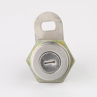 圆文柱锁 Y100信机柜柜档案件锁芯304 一字孔保护柜开关通柜CRT