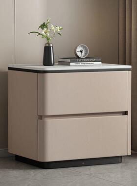 柜实木皮代质奶油风轻简奢免安TUZ装家用床头简约现网红极卧室床