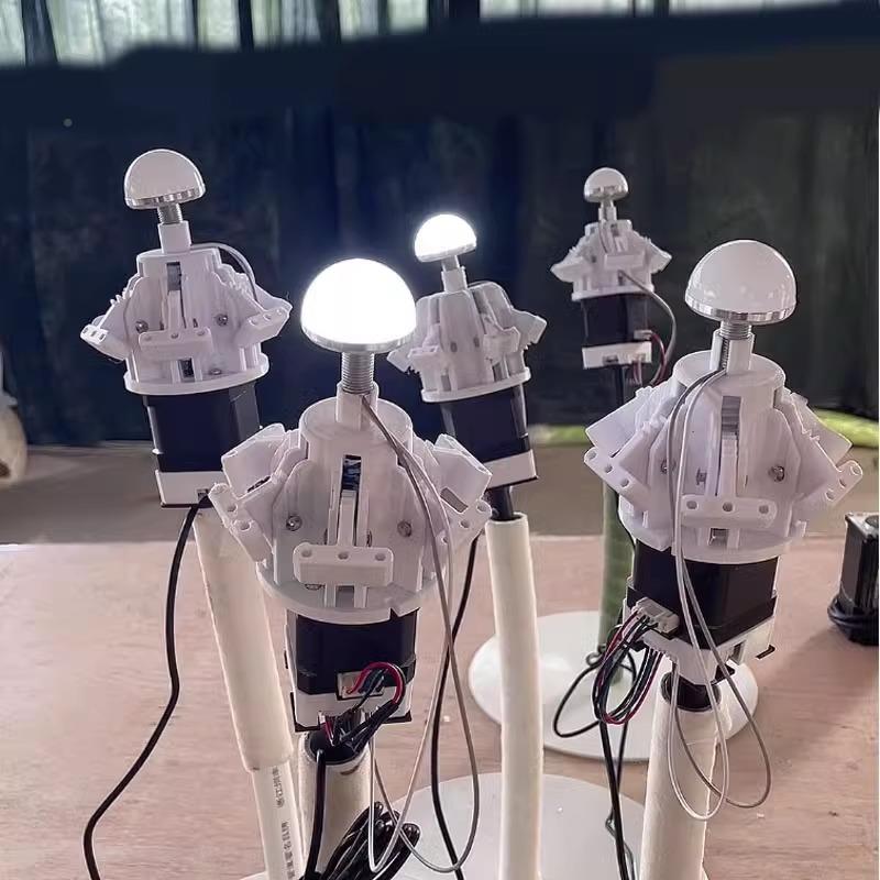 大型机械开花电动开合器GLU开路装置婚庆合美陈道具仿真花合器婚