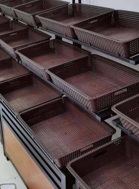 超市果蔬水18715菜层货架果蔬展示架多平多功能落地中岛台商用卖菜架子