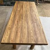 原老榆木茶桌实餐桌木复古长桌办公简约书桌吧台民008宿茶台老木