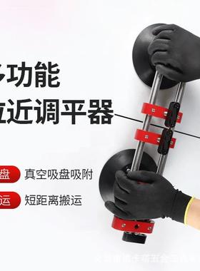 ?紧调平器岩气板瓷砖台面玻拉璃石材真空拉泵IQX吸盘大板密缝近拼